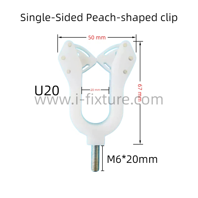 Single-Sided Peach-Shaped Clip | Anti-Tangle Wire Harness Clamp - Imagen 2