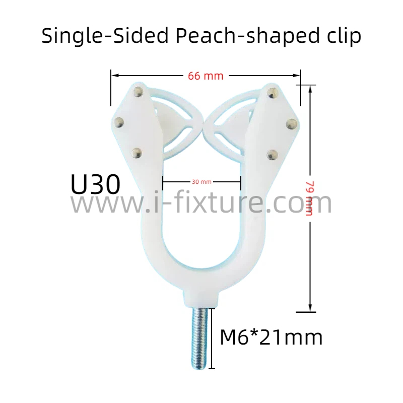 Single-Sided Peach-Shaped Clip | Anti-Tangle Wire Harness Clamp - Imagen 3