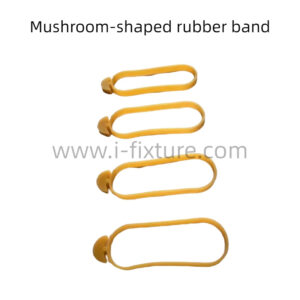 Mushroom-shaped rubber band