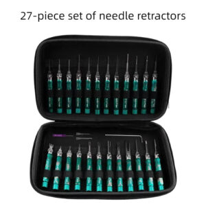 27-piece set of commonly used needle retractors